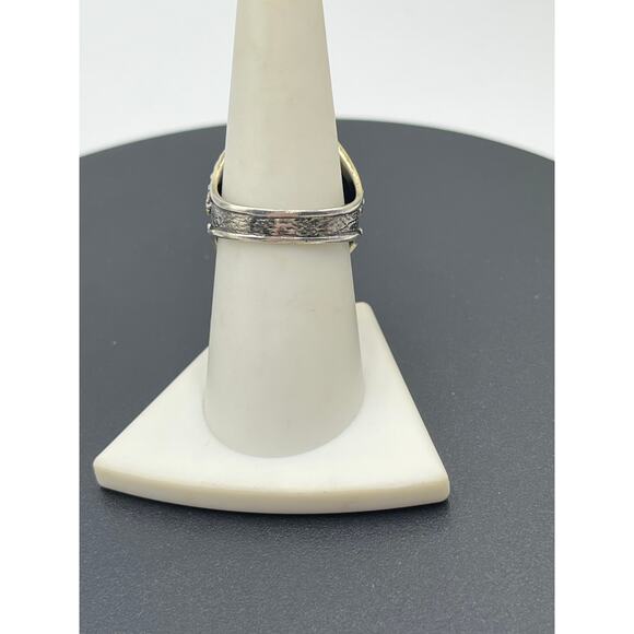 JAS Turkey Sterling Silver Lapis Lazuli, CZ, Blue Sapphire Two Tone Ring Sz 8 - Picture 7 of 13